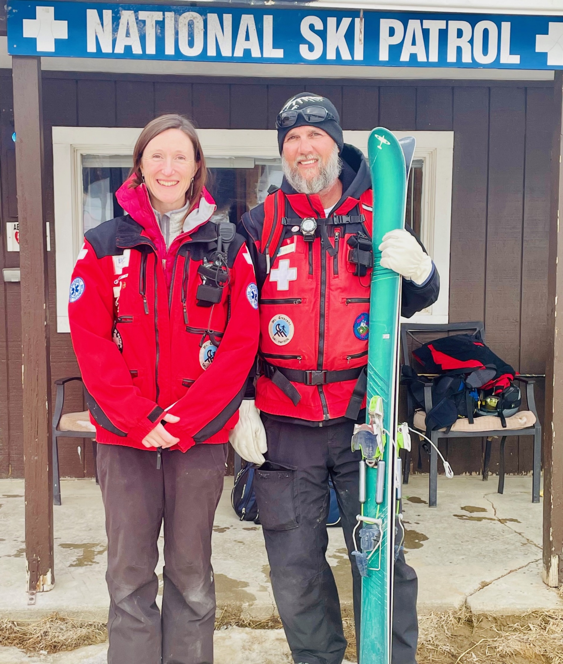 Kris & Laura, directors of Mt. Crescent Ski Patrol.